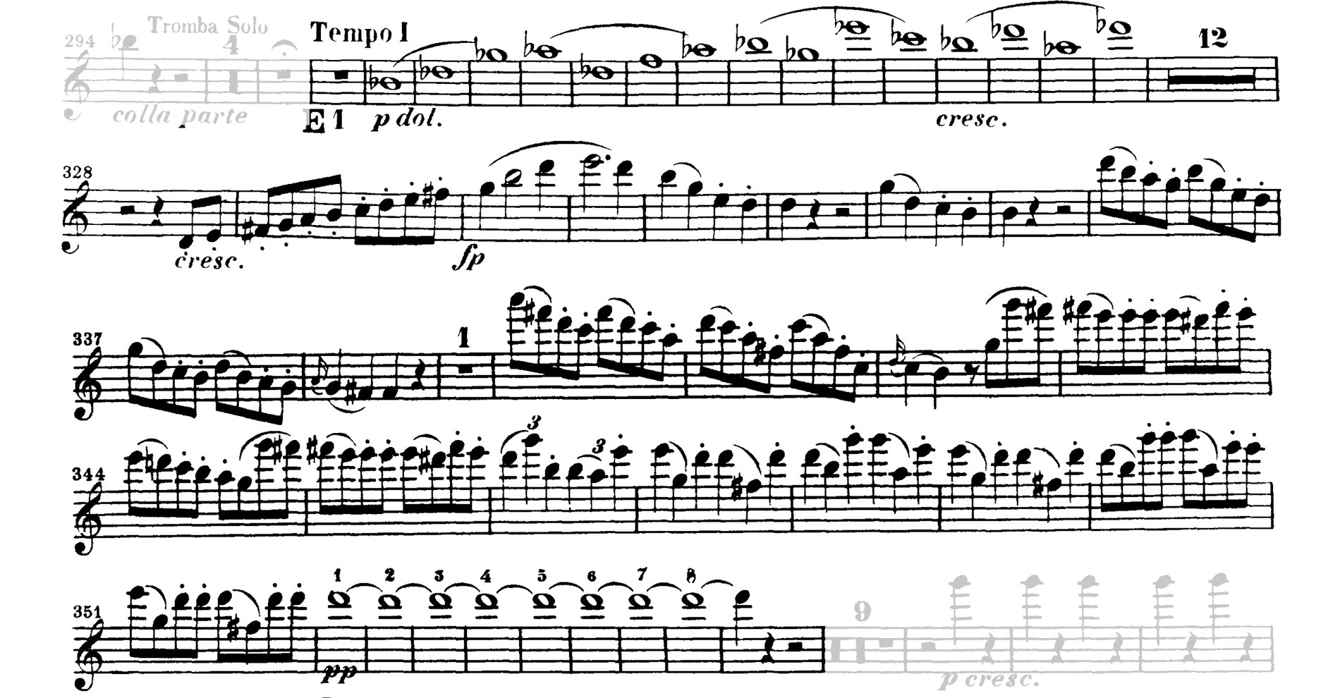 Leonore Overture No. 3, Flute 1, Tempo I to m. 360, page 1
